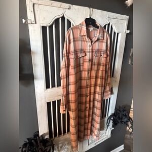 Easel plaid oversized shirt /dress